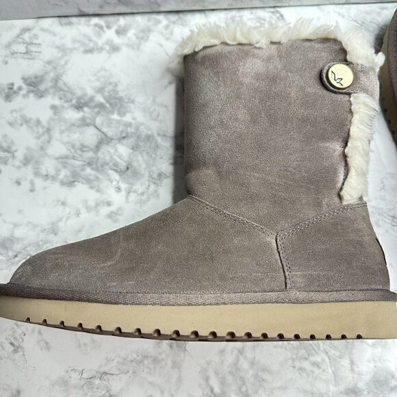 Koolaburra by UGG Boots Womens 7 EU 38 Kinslei 1020158‎ Gray Suede Pull on New - Picture 3 of 11